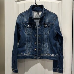 Comfort denim distressed denim Jacket